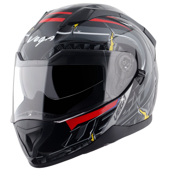 Rapid DV Drack Helmet with Spoiler and extra Smoke visor