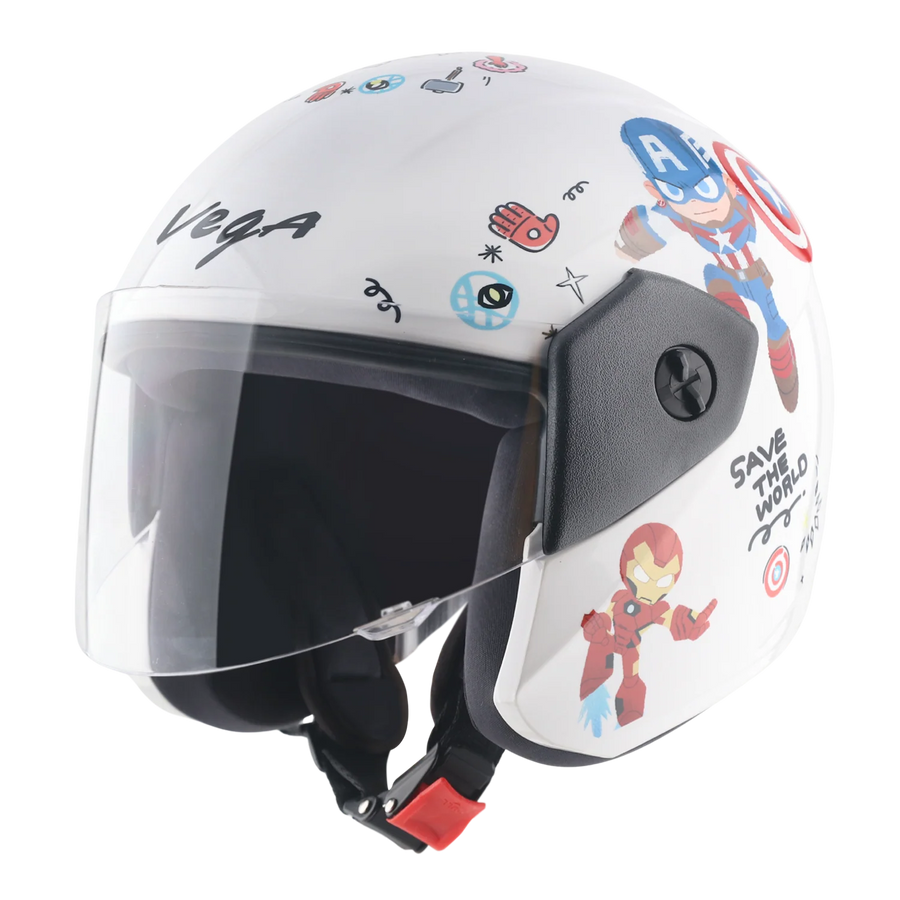 Vega Junior Buds OF Helmet – Kids Open-Face Motorcycle Helmet – Vega Helmets