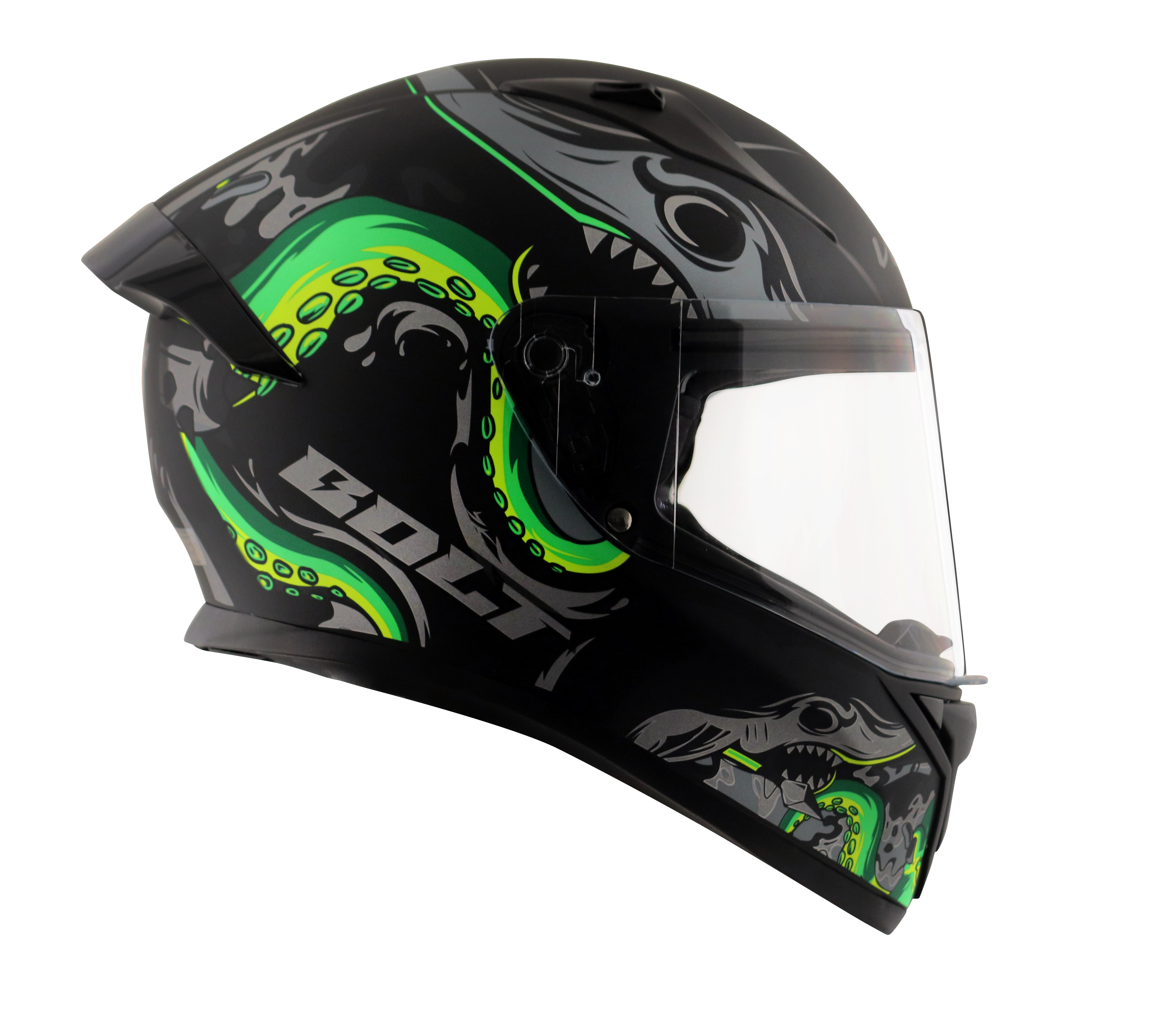 Dull Black Neon Green