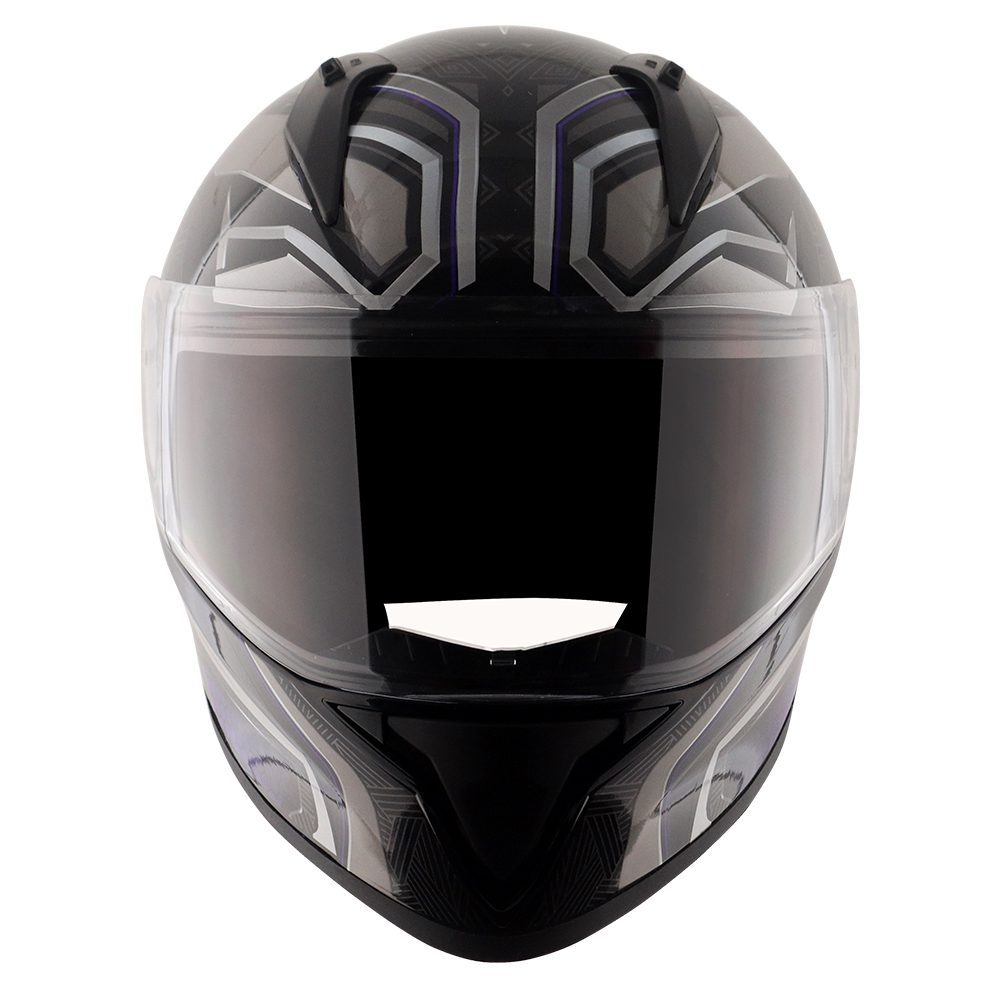 Bolt Marvel Black Panther Edition Black Silver Helmet - Vega