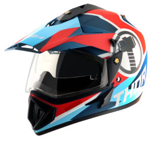 Off Road Marvel Thor Edition Dull Blue Red Helmet